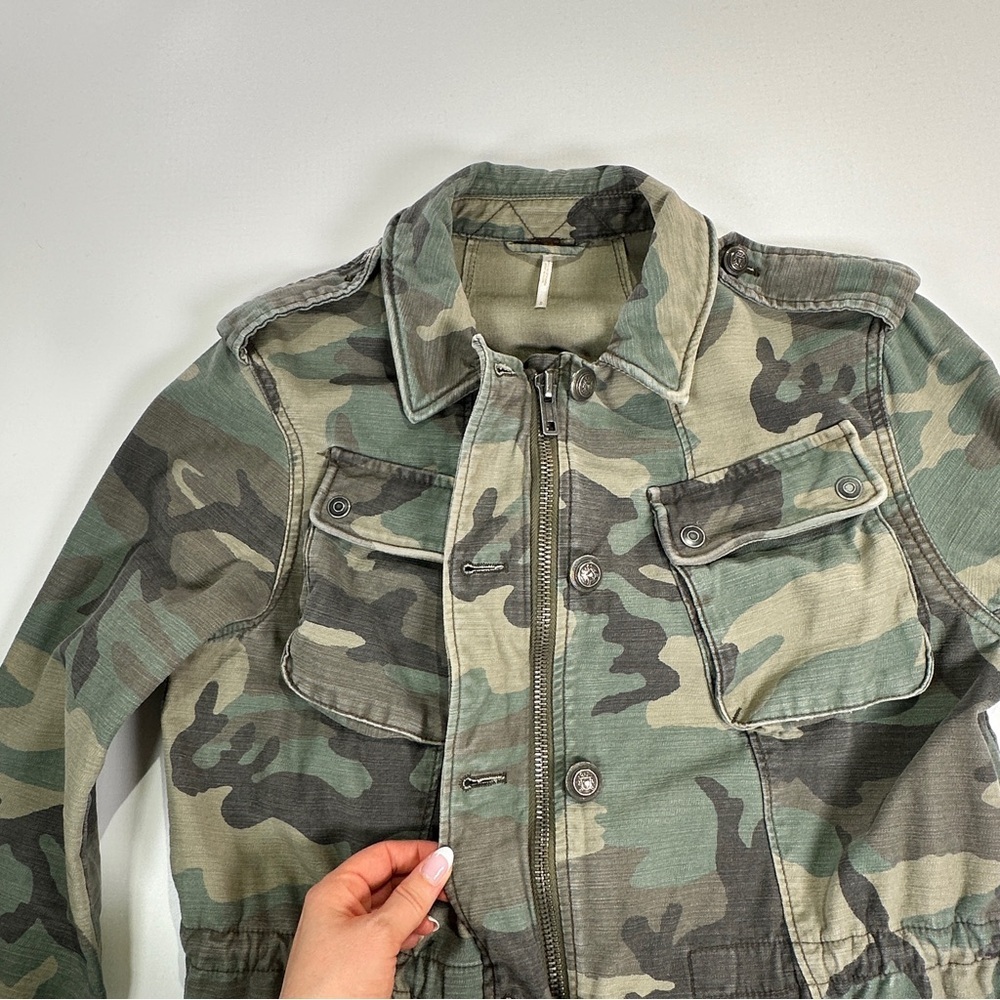 Free People Utility Jacket Not Your Brothers Camo Cotton Small - Picture 5 of 12